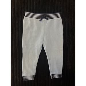 Janie and Jack Baby Boy Light Blue Drawstring Striped Jogger 18-24M NWOT